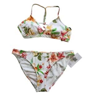 Hurley Malia Adjustable Bikini Top Size Medium and Moderate Bottom Size Large
